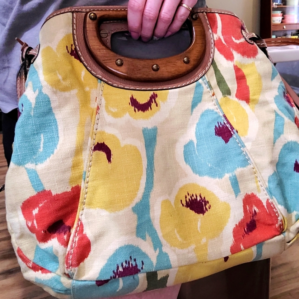 Fossil canvas purse